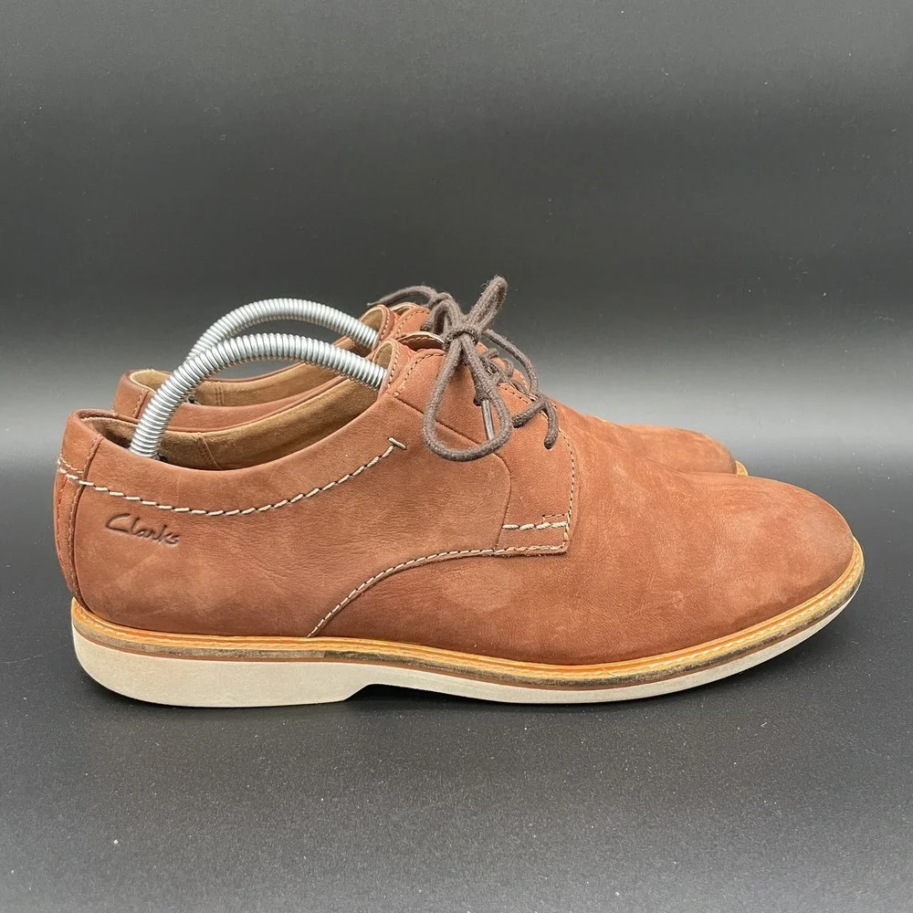 Clarks Atticus Lace‎ Oxfords Men's Shoes Size 10 Brown Office Career